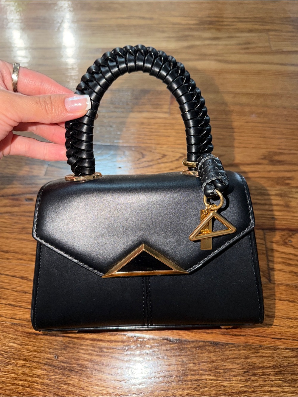 Aldo Mini Bag with Gold Triangle Accent